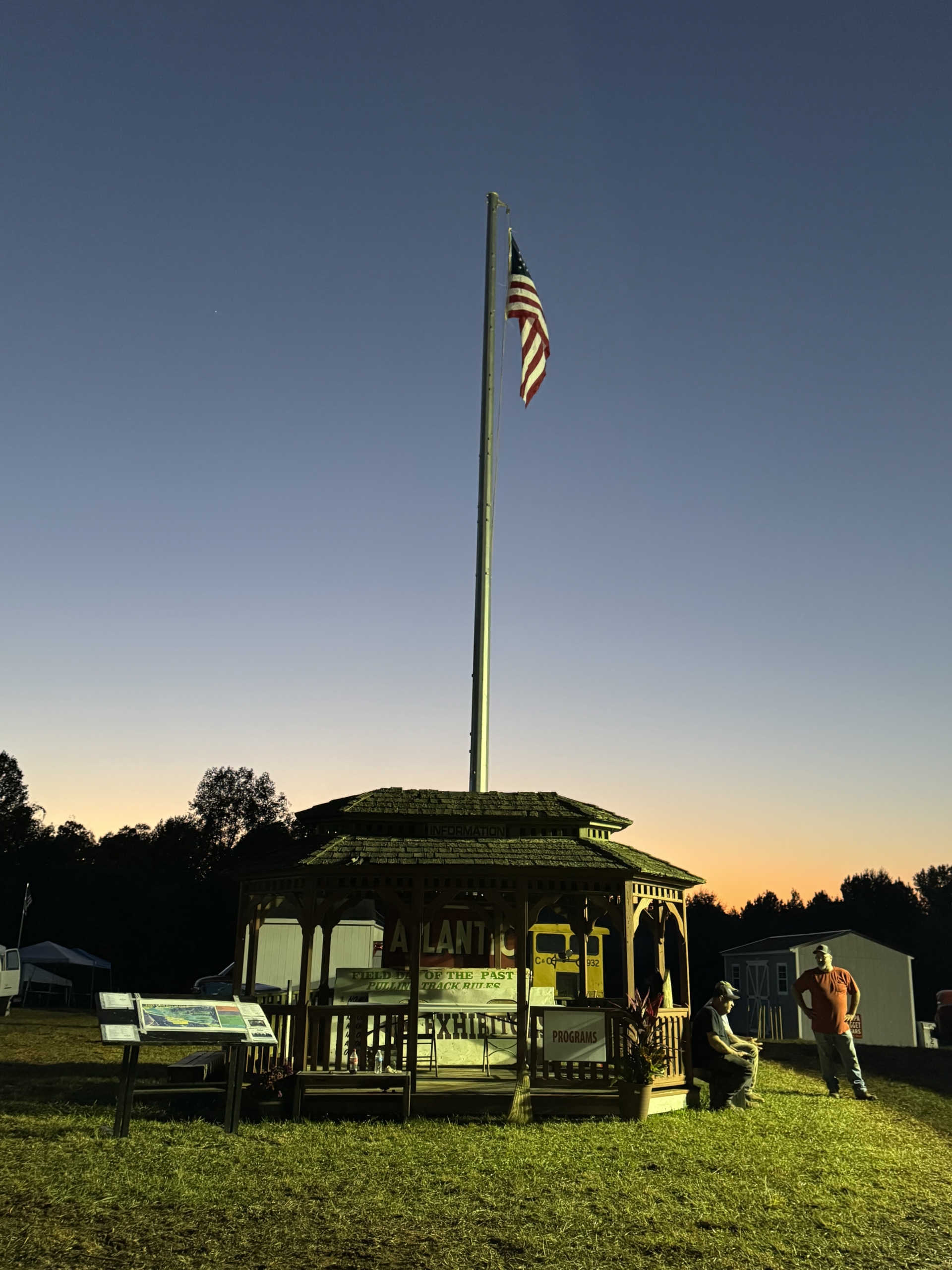 American Flag at Sun Set